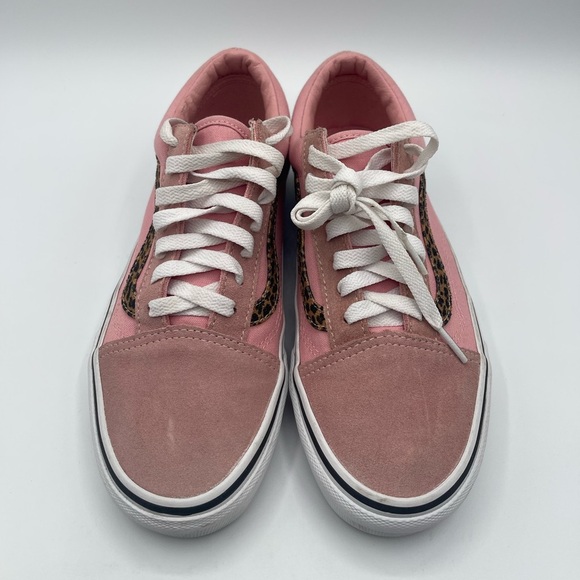 Vans Women's Pink Leopard Sneakers Vans Old Skool Pink JD Exclusive SZ 7.5 - Picture 5 of 8